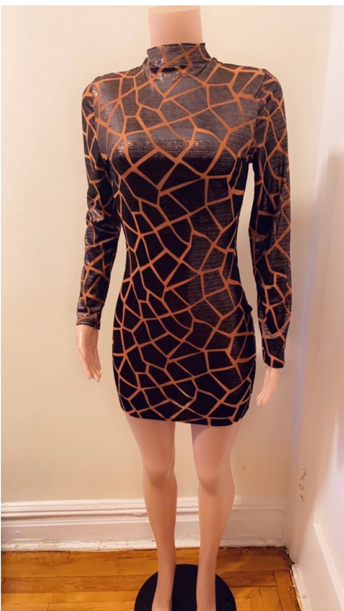 Burnout Velvet Bodycon Dress