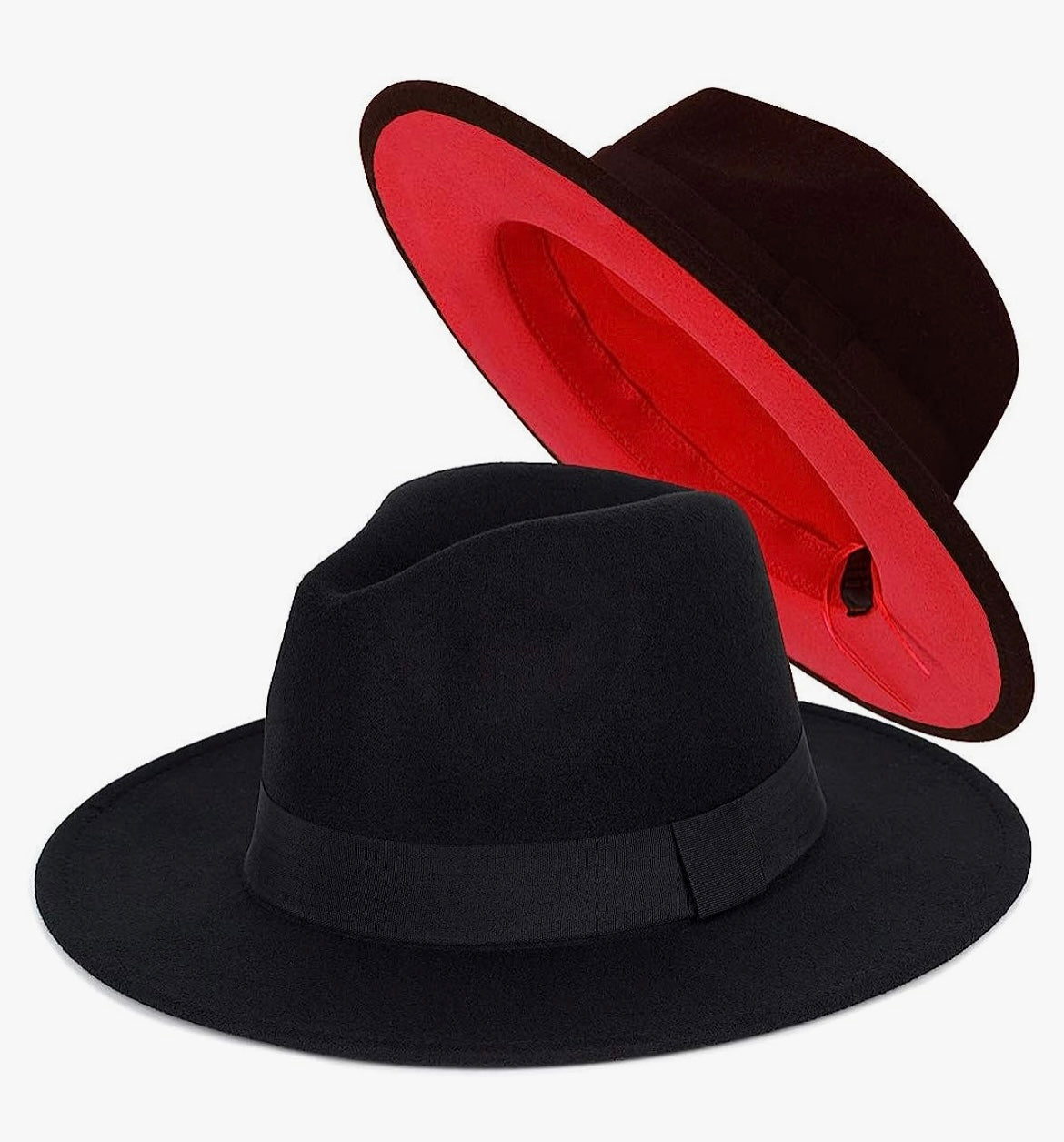 Wide Brim Buckle Felt Hat